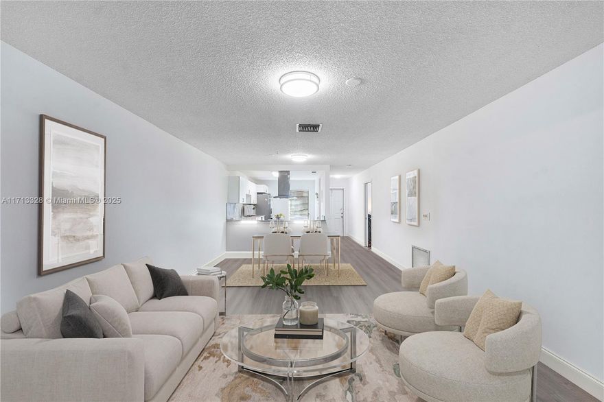 2 bed 2 bath. NO ASSESSMENTS. Villa with a large private fully landscaped porch . Updated kitchen with custom-built cabinets, quartz countertops, and stainless-steel appliances and newer A/C . Accordion shutters and washer and dryer in the unit.   Open floor plan. Approx 1700 sq ft including enclosed Florida Room and separate laundry room. So much to love about this villa. Plus great amenities in this 55+ community, including pool, tennis, pickleball and shuffleboard. Unit comes with 2 parking spaces directly in front of home.
Make it yours!