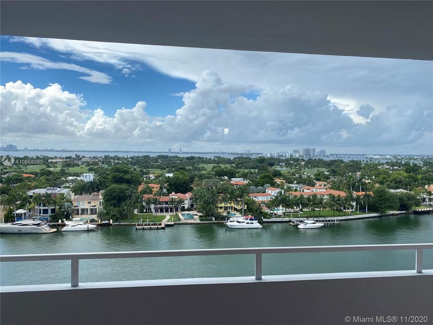 HUGE PRICE REDUCTION!! Gorgeous apartment full of light and spacious. Bedrooms are big and full of closets.Master bedroom suite has a built-in office space.  Amazing unobstructed panoramic view of the intracoastal from the 12th floor!! Oversized balcony overlooking Biscayne Bay, Downtown Miami and the Intracoastal. This unique L shape floor plan can be easily converted to a 3 bedroom. Amazing building, pet friendly and very well maintained. Building has 24-hour security, a fitness center, party room, media room, office space, swimming pool, sun deck, BBQ area, sauna and dock space. Building is located in the famous millionaires row. Maintenance includes A/C, basic cable, HD box and high speed internet. Priced below market to sell.