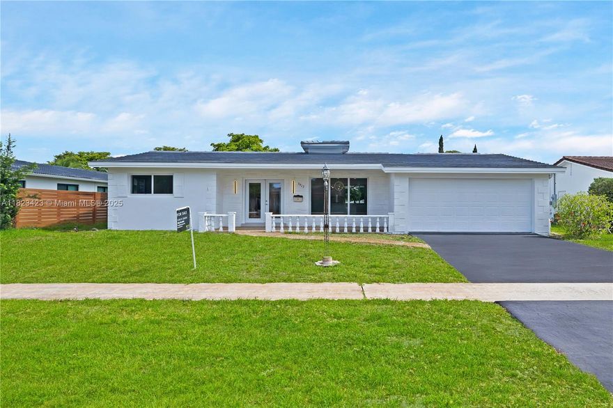 Fully renovated 4-bed, 3-bath home with brand-new impact windows, modern tile flooring, and a stunning open-concept kitchen with all new finishes. Enjoy your private newly built swimming pool, perfect for entertaining. Major updates including roof, HVAC, and water heater have already been completed. Spacious yard with rear alley access offers room for boat or RV. Located near beaches, restaurants, and major roads. Move-in ready !