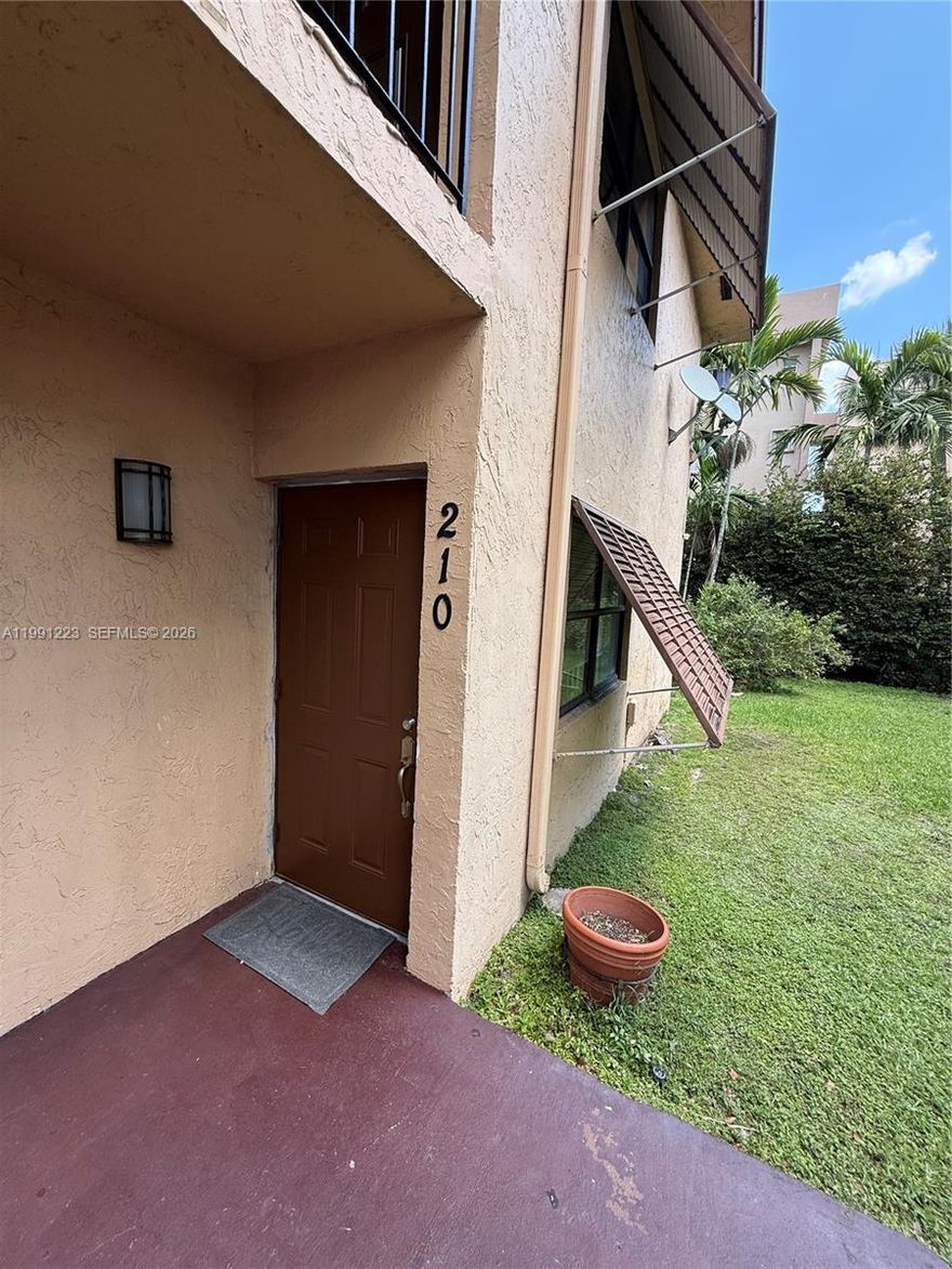 Welcome home to this beautifully renovated 3 bed 2 full bath condo in Hialeah! Featuring 1st floor entry and a spacious backyard, complete with all modern kitchen appliances paired with new washer and dryer units, impact windows and accordion shutters, plus two assigned parking spots with an abundance of guest spots available! Safe and family-oriented neighborhood conveniently located near shopping and dining options. Special assessment paid in full in 2023.