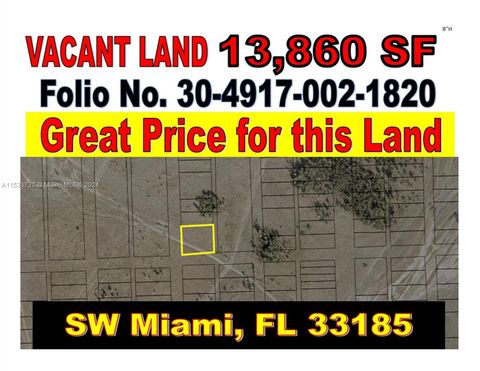 LAND SOUTH OF SW 157 AVENUE HOMESTEAD Miami FL 33185