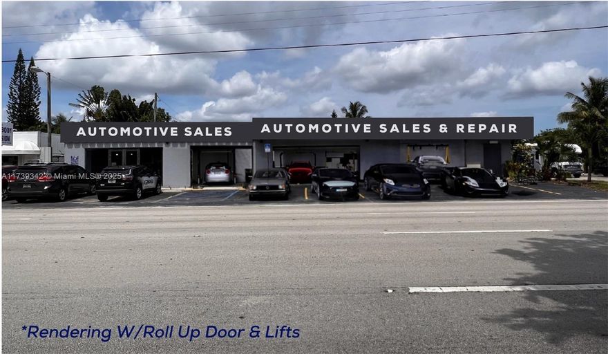 The subject property consists of 3,746 SF building located directly on Dixie Hwy in East Hollywood, FL. The
property has a brand new roof with 11' ceilings! The current layout can accommodate most businesses including
retail or office uses. Perfect building for a owner user or an investor. The property is located in DH3 zoning, which
allows most retail and commercial uses including automotive. The property can also be split into 2. The seller is
willing to credit the cost of installing roll up doors