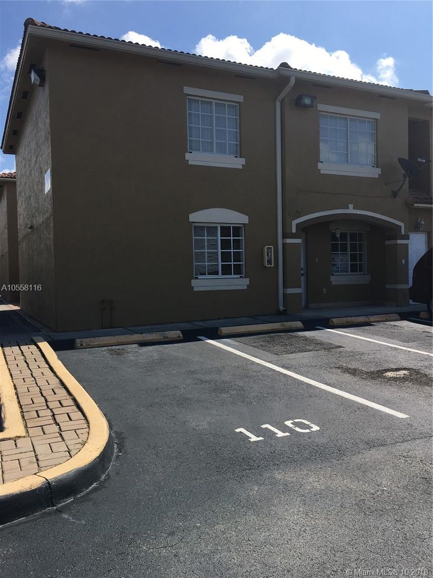 Hialeah Gardens villa across the street from Miami Lakes.  Unit on first floor with a small patio. It has two large bed rooms, two large full bath rooms, dining room next to kitchen, and washer and dryer inside. Many closets  and lots of windows. Close to highways and shoping centers.