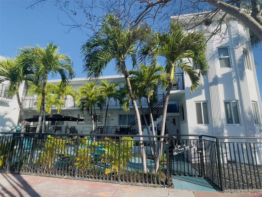 Beachside Apartment Hotel with 2 story and 14 apartment style boutique units located in Mid Miami Beach. Just couple blocks from the beach, completely furnished and accessorized suites. This property is close to all the markets, restaurants, cafes, bars and more. Just 20 min to famous South beach night life and 25 min from Miami Airport. Also there is spacious waterfront parks, Residents of North Shore appreciate the pedestrian and bike-friendly streets where they can enjoy scenic seaside views. This property has other 2 buildings as a portfolio package to be sold together or separate. See broker remarks for more info