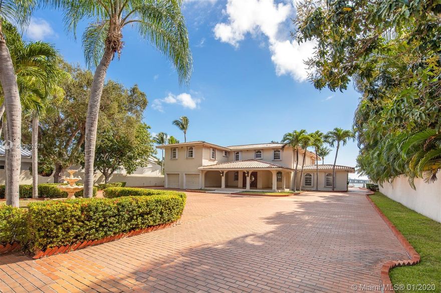 Soak in the sun and take in the expansive views of Biscayne Bay from this rare Bay Point half acre estate. Just minutes from Miami's ultimate luxury shopping and dining destination, the Miami Design District, the elite Cushman School and not to mention the Wynwood Arts District, Midtown with easy access to the beaches. This 7,700 square foot 6 bedroom, 7 bathroom diamond in the rough will shine up beautifully with its vintage Carrara marble floors, custom marble staircase and open floor plan. Home has excellent bones and layout that can easily transition to a more modern design or upside potential to develop into a 11,000+ sqft dream estate home.  This is a one of a kind yachter's paradise with direct access to the Atlantic Ocean. Pending release