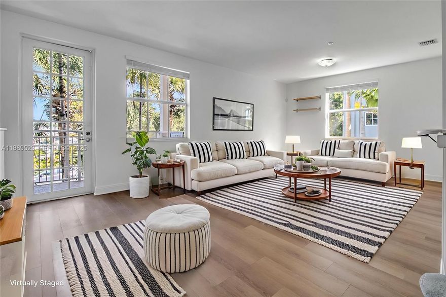 Welcome to The Village at Sailboat Bend! Spacious 3BR/2.5BA townhome with nearly 2,000 sq ft of open living space in the heart of Fort Lauderdale. HOA includes water, roof, exterior maintenance, landscaping & more. The main level features an open kitchen with pantry & wet bar, flowing into the dining & living areas—perfect for entertaining. Upstairs, the primary suite offers dual closets & a spa-style bath with jetted tub, dual sinks & separate shower. Two guest bedrooms share a Jack-and-Jill bath with laundry nearby. Enjoy a canal-front kayak launch, Riverside Park & nearby marina. Just minutes to the beach, Las Olas dining, shops & nightlife, with quick highway access!