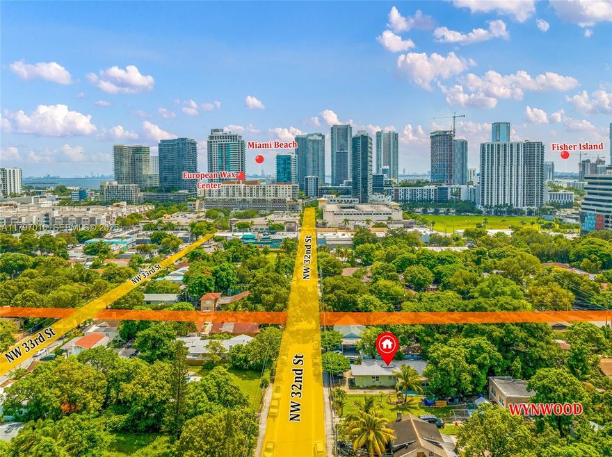 Investor and developer opportunity in the heart of Wynwood Norte. This multifamily duplex sits on a 7,200 sq ft lot zoned 3900 Multi-Family (T4-R), allowing up to 38–62 units per acre and offering strong redevelopment potential for up to approximately 15 units across four stories (subject to buyer verification). Currently configured as two 2-bedroom, 1-bath units, the property provides immediate rental income with long-term upside. Located just steps from Midtown Miami, the Design District, Wynwood Walls, and minutes from Downtown, Brickell, and major highways, this site is ideal for short-term rentals, future multifamily development, or boutique residential projects. All information must be independently verified by the buyer as part of their due diligence.