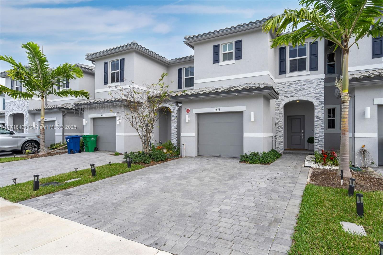 Modern 2-story townhome built in 2023. 1st floor features an open-space kitchen, living and dining, half-bath, a 1 car garage and a 450 sf fenced backyard with artificial grass. The second-floor has 3 bedrooms, 2 baths and a laundry with stacked washer & dryer. Ring smart-home features, impact windows, fridge, microwave, electric range, dishwasher, disposal, washer, dryer and an FPL electric vehicle charger. Sunset Trails is a gated community that offers a pool pavilion for you and your family to relax poolside, a children’s playground that will be your kids favorite place to make new friends, and a beautiful 2-mile walking path for a healthier lifestyle just outside your front door. A+ Schools, tons of retail & restaurants nearby, plus easy access to highways and parks!