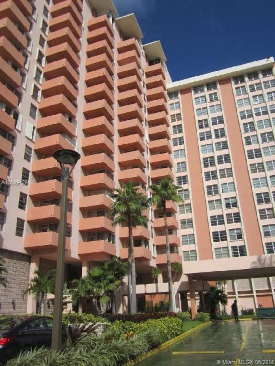 Spectacular 1bed 1bath Studio currently has a sheet rock wall (easy to remove) that divides the living area and bedroom. Views to Collins Avenue, across from renowned New Luxury Hotel The Miami Beach Edition. Large lobby, oceanfront building with 2 pools 1.4 miles from Lincoln Road and 2 miles from Art Deco District. Management on site. NEW A/C & Fridge. Low maintenance fees. Parking is rented to owners by condo association and it is currently $360 a year.