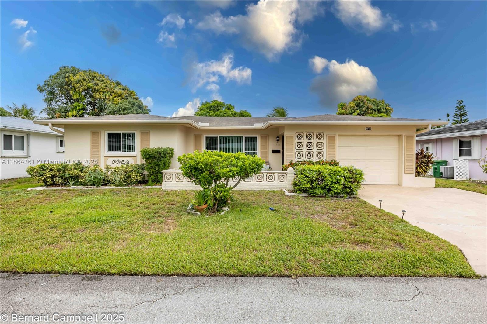 Welcome to Mainlands of Tamarac Section 6! This well-maintained Single Family with 2-bedroom, 2-bathroom offers a spacious split floor plan with tile flooring throughout and wood floor in the bedrooms. Located on a quiet dead-end street, the home features hurricane-impact windows for added safety and peace of mind, along with a one-car garage that includes a washer and dryer. Enjoy the lush surroundings with beautiful fruit trees in the yard, and take advantage of the vibrant community amenities, including a clubhouse, swimming pool, and more. Conveniently located near shopping centers, major highways, and everyday essentials. The HOA claims 55+ community status.
Don't miss this opportunity—schedule your showing today!
