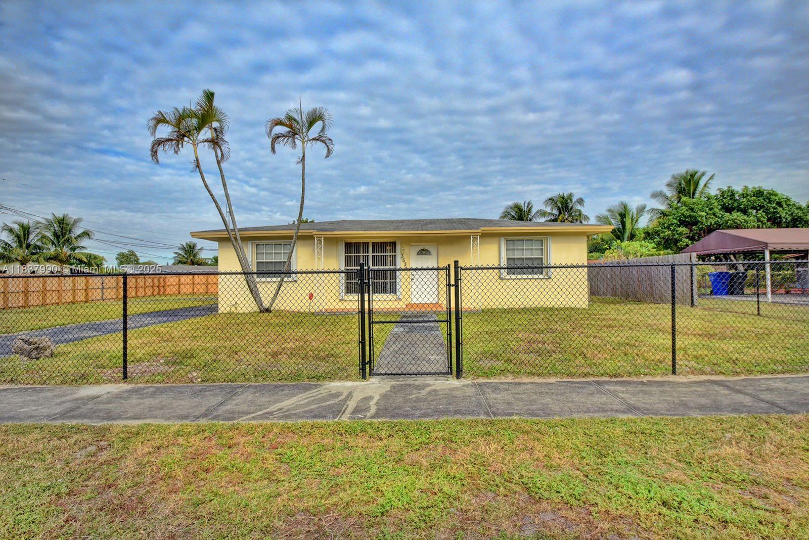 Remodeled 4 bedroom, 2 bathroom single family home in West Park. This home sits on an oversized corner lot with double lot entry offering tons of space for parking, boat or RV. Fast approval process. Ready to move in August 1st.