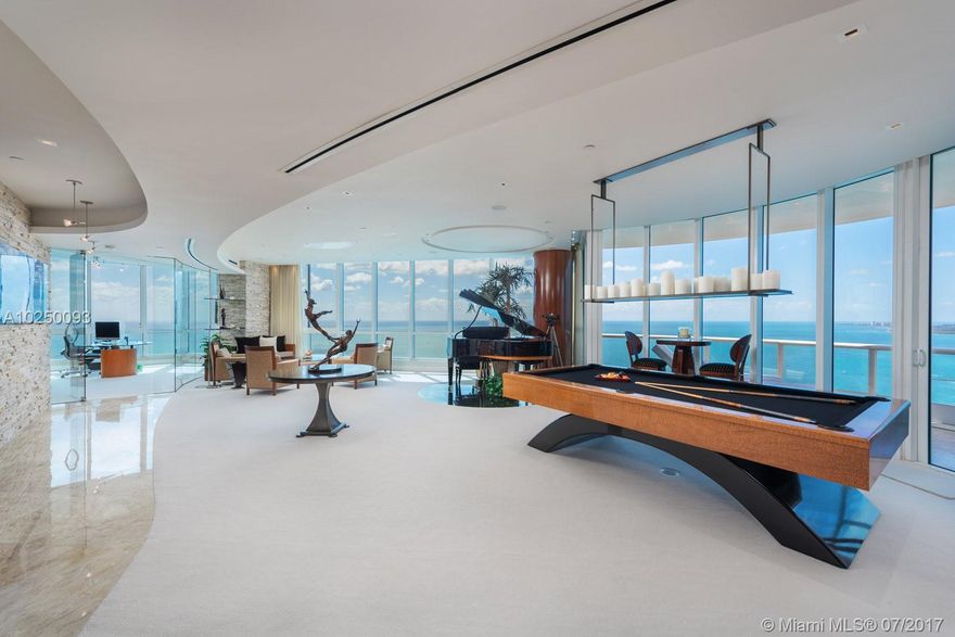 Custom, combined unit is a paradise in the sky completed w/highest quality craftsmanship for the most discerning buyer. Located on rarely available 38th floor in the most sought after line in the building, enjoy sweeping views of the ocean, Government Cut, Fisher Island, Downtown Miami & Miami Beach from every room. No expense spared in this one-of-a-kind unit with smart home technology,custom flr plan,wraparound balcony, Gourmet Kitchen w/SubZero/Miele appliances & incredible custom finishes throughout