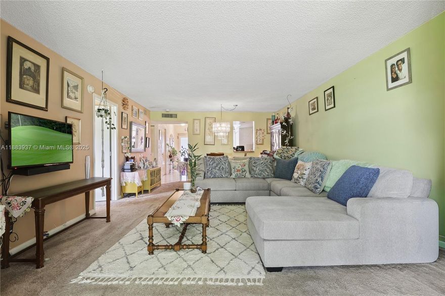 Welcome to this spacious 2-bedroom, 2-bath condo that offers approximately 1,000 square feet of living space next to the open area of the golf course. Enjoy the convenience of an in-unit washer and dryer and rest easy knowing that a brand-new elevator and roof were installed in 2025.  This 55+ community features two pools, a clubhouse and an exercise room.  Perfect for relaxation and entertainment.
Don't miss out on this great opportunity to own a piece of paradise. This condo is waiting for you to make it your own.