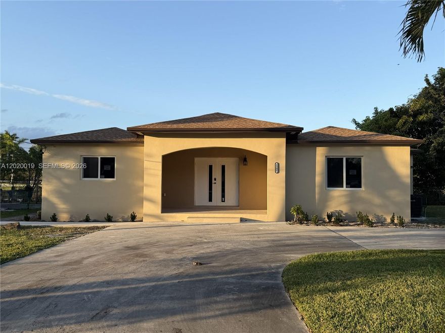 Newly renovated canal-front home, converted from a 2/1 to a 4/3, offering bright living spaces, a clean modern aesthetic, a new roof, and new A/C. Move-in ready, this property features an inviting layout and sits next to a canal. Located on a dead end street for extra privacy. Photos have been digitally staged to illustrate furnishing and design possibilities; actual furnishings and décor are not included.