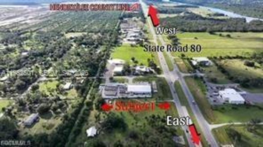 Located in THE PATH OF PROGRESS, this 1.87+/- acres with 200+/- feet of frontage on SR 80 is the investment property you have been searching for. This property is adjacent to commercial and in an area of three motor coach resorts, golf cart & ATV dealers. Only a short distance to Walmart & the Helms Rd interchange and LaBelle's new upcoming High School. This is a great investment in the future of the LaBelle Hwy 80 corridor.