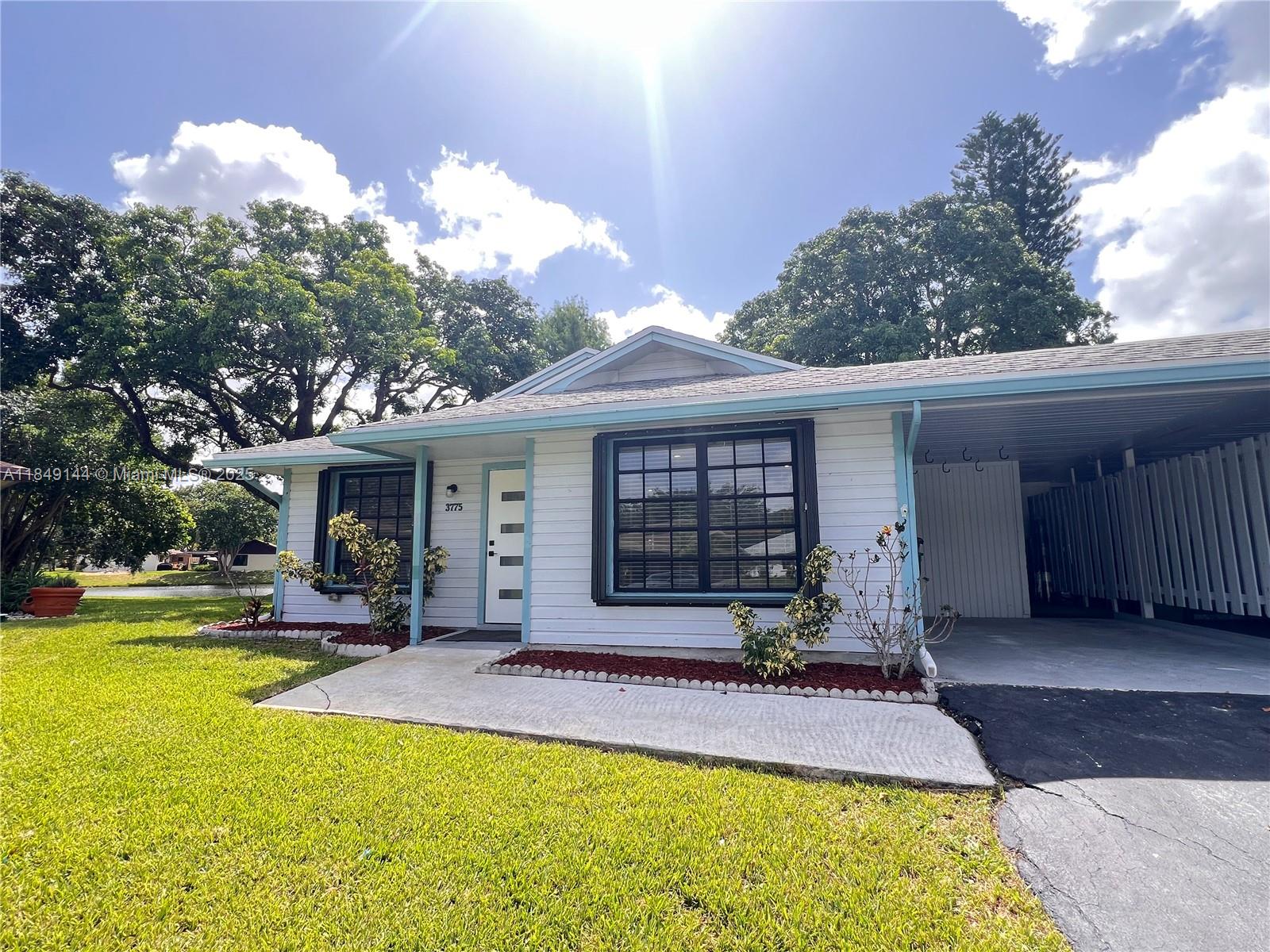 Location and View! Welcome to this gorgeous home at Isla Merita in Davie. Ready to move-in. 3 Bedroom 2 bathroom with an open floor plan. Each room offers a beautiful lake view. Remodeled open kitchen, new floors, led lights, fans and stainless-steel appliances. Pet Friendly residence with a private back screened patio and a great lake view. Enjoy in-unit laundry, one carport plus 2 car driveways, accordion hurricane shutters. Close to Costco, I-595 & Florida's Turnpike, HCA hospital, parks, Nova Southeastern University, shopping, major highways, restaurants and best Davie schools. Schedule your private showing today!