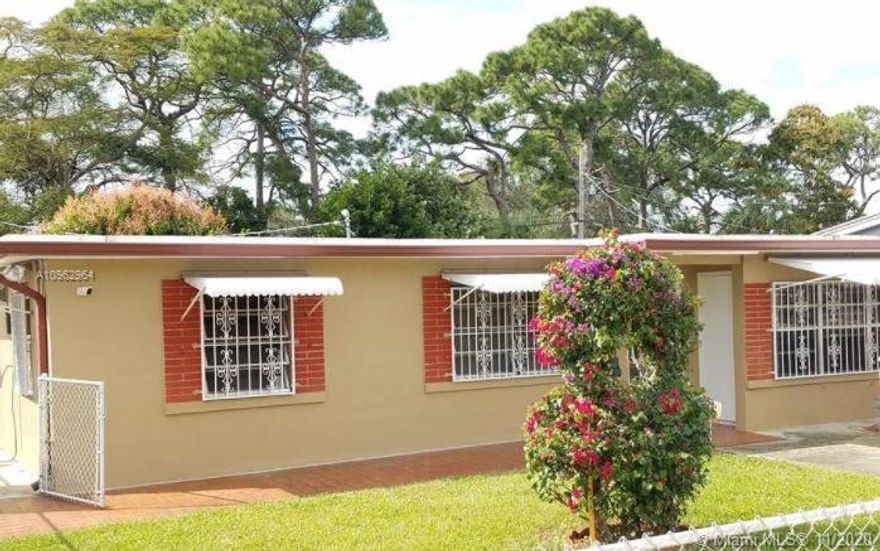 Immaculate and well maintained 2 bedroom, 1 bathroom single family home with a bonus room that could be used as a 3rd bedroom/family room. This home features a spacious kitchen, a beautiful extra large yard with fruit trees , a storage shed and covered patio; great for entertaining family and friends. Full size washer/dryer closet with storage, central A/C and an additional A/C wall unit in one of the bedrooms. The large driveway can easily accommodate 4 cars. The sprinkler system uses well water which is a big savings on your water bill. Tenant is responsible for all utilities (water, sewer/garbage appx $85/month), electricity and landscaping maintenance. Pets welcome with non refundable pet deposit.