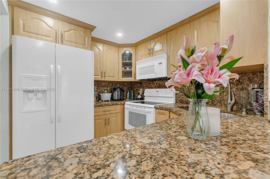 Discover this charming 1-bedroom, 1-bathroom garden-view condo on the first floor. It has been extremely well maintained! Currently leased at $1,900 month-to-month, the tenants are eager to stay, or you can issue 60 60-day notice to vacate and occupy it. The unit features impact doors and windows, as well as tile flooring. Conveniently located just minutes from major highways, BJ's, Costco, Walmart, and more. Enjoy low and stable association fees. Hurry, as this won't last long!