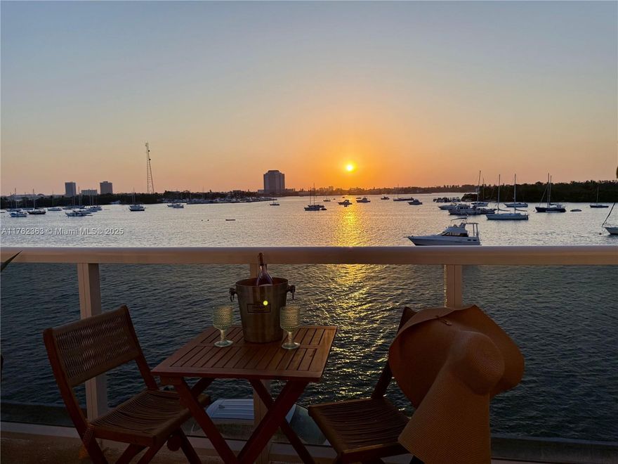 Experience waterfront living at its finest in this impeccable 1/1 located in Harbor Island, North Bay Village. Breathtaking, west facing water views looking over pelican harbor and extending to downtown Miami, this meticulously maintained unit is bathed in natural light throughout the day. Expansive living areas & bathroom. Bathroom updated with floor to ceiling marble tile. Unit has a full size washer + dryer, several storage closets, walk-in closet in bedroom & deeded cage storage unit. The Islander has been renovated and recently passed its 50-year re-certification, ensuring long term value and peace of mind. Quiet building, amenities include gym, waterfront pool, lounge areas, bbq's, guest parking, bike and kayak storage. One deeded parking space. Assessment has been paid in full by seller.