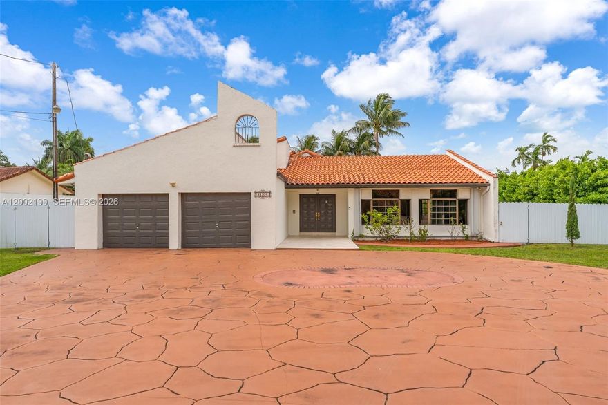 Location, location! This beautiful home is perfectly situated near major highways, schools, parks, and shopping centers—ideal for a large family. Sitting on a spacious .45-acre lot. ft. lot, there’s plenty of room for a boat or RV, plus a two-car garage. Inside, you’ll find travertine floors throughout, an open kitchen with granite countertops, two new A/C units, a new washer and dryer, and brand-new refrigerator. Featuring 5 bedrooms, 3 bathrooms, an extra bath in the pool cabana, and in-law quarters, it’s even larger than the tax rolls indicate. The oversized pool is perfect for entertaining—a must-see!