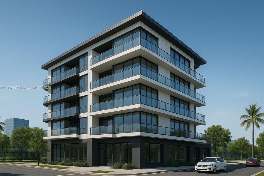 T6-8-O-URBAN CORE ZONE. You can build a mixed use high rise building of 8 floors. First floor for commercial retail or office. second and third floors for 33 parking spaces. 5 next floors for residences 5 units per floor.Amazing corner lot location to develop get income as you submit permits. Gross income $144,000. 40 year recertification was passed in 2022. Flat roof replaced in 2019. Very low liability insurance $4,000 a year. Building consist of 6 one bedrooms one bathroom of 700 Sf each rented at $2,000.