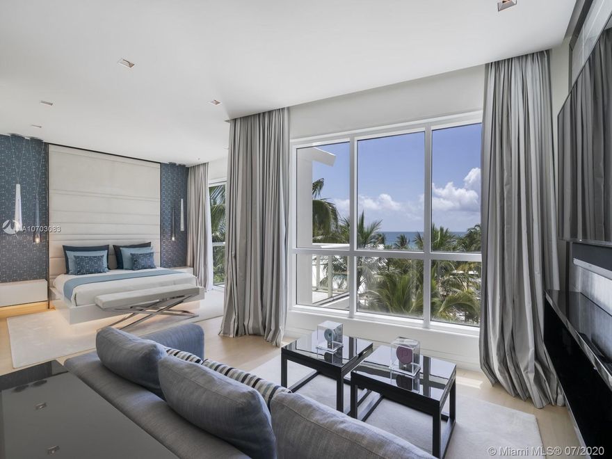 Masterful design and Ultra modern luxury are uniquely embodied in this 4 bedroom 4.5 bath tri level townhouse with 2297 SF of balconies boasting its private swimming pool and Hot Tub. This one a kind home was completely redone with the top most luxurious finishes and furnishings imported from Europe. Ocean views, bright accents and light pours into every room! Every detail was carefully selected. Highlights include light, audio sound and shade systems, marble bathrooms, imported oak flooring, troweled plaster walls and ceilings, artwork display lighting, and top Designer Hermes wallpapers throughout. Dream home in the Continuum, a 5 star resort like 2 lagoon like pools, 3 tennis courts, full beach service, states of the art gym, poolside restaurant and concierge services.