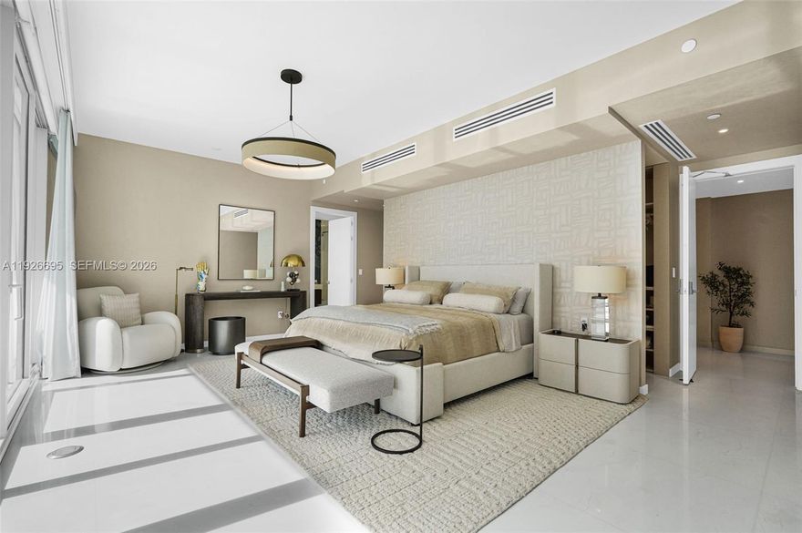 Stunning fully furnished residence in the iconic Aston Martin Residences. This exceptional 3-bedroom, 4-bathroom home boasts a private foyer and offers luxurious living with breathtaking panoramic views of Biscayne Bay.
The master suite includes a spa-like bathroom with exquisite finishes, a walk-in closet, and direct access. The second bedroom has been elegantly converted into a private cinema room, while the third bedroom also features an en-suite bathroom, ensuring complete comfort and privacy for family or guests. The open-plan kitchen and living area feature floor-to-ceiling windows that flood the space with natural light and frame the view like a work of art. Other highlights include a laundry room, two parking spaces on the same level as the residence, a centralized smart home system, and high-end furnishings and complete appliances, making it move-in ready.
Residents enjoy 42,000 square feet of amenities, including a state-of-the-art fitness center, a luxury spa, an infinity pool, movie theaters, and an unparalleled collection of world-class services and spaces. REAL PHOTOS- NO VIRTUAL STAGING!