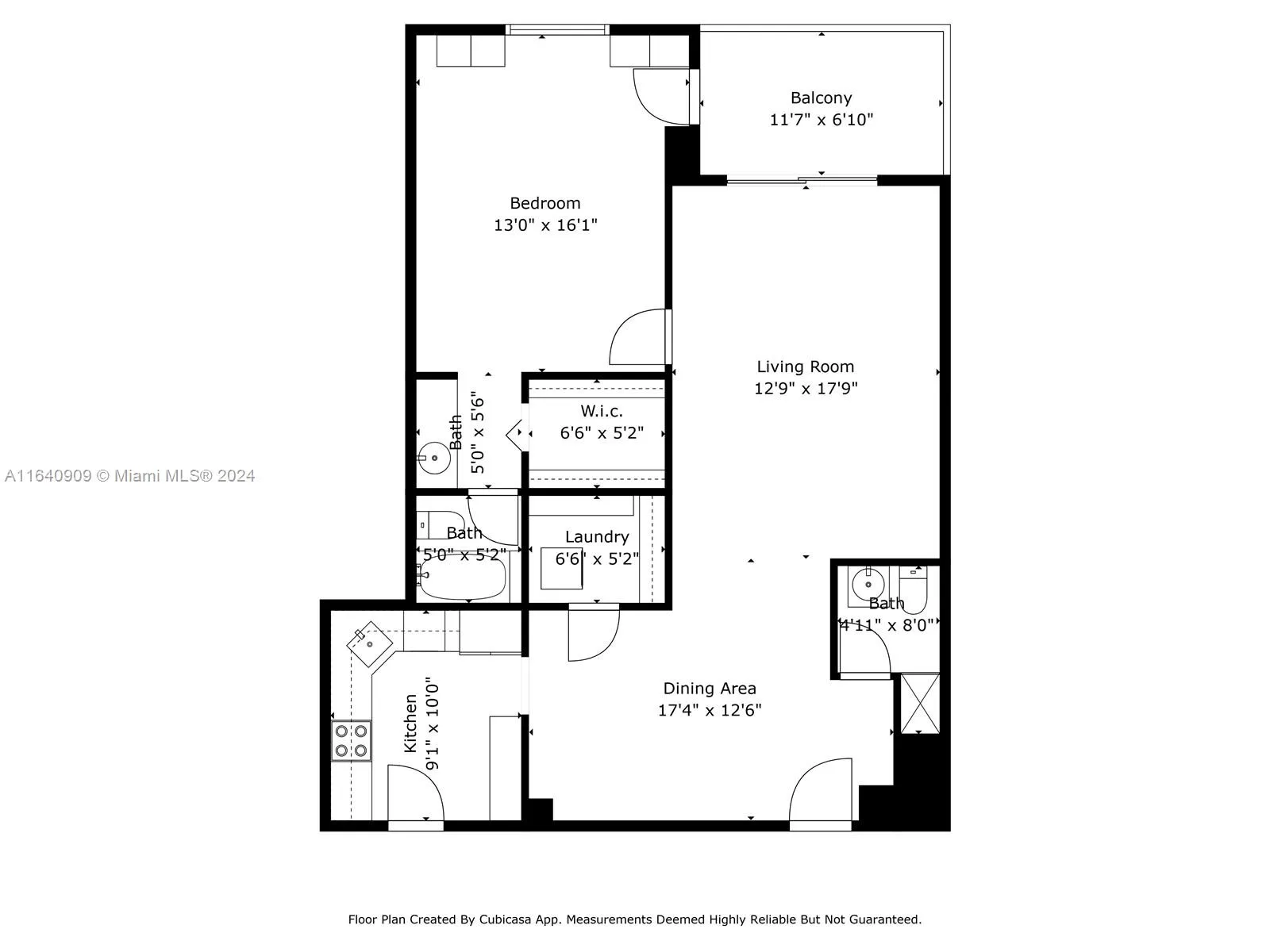 Miami, Florida 33129, United States, 1 Bedroom Bedrooms, ,2 BathroomsBathrooms,Residential,Active,48290