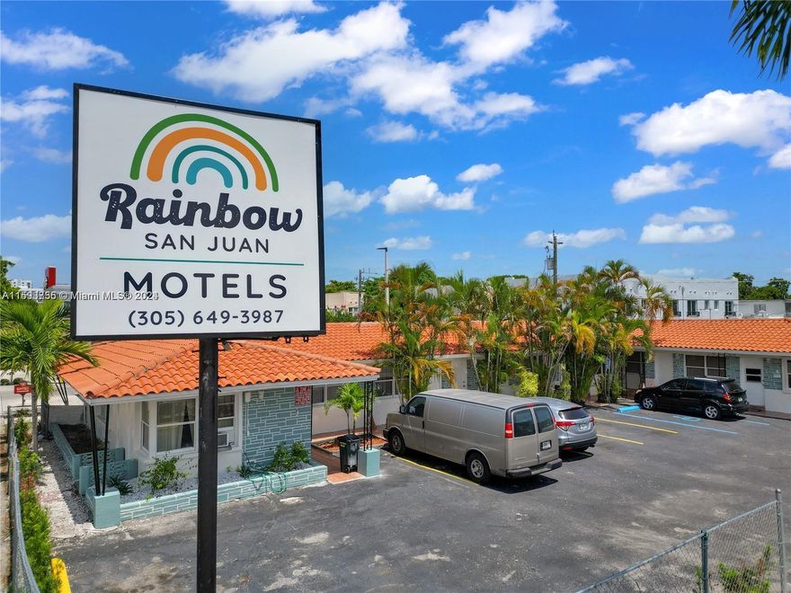 Prime Calle Ocho Location with 23 licensed Motel units fully operating for over 30 years in the business. Some units have been remodeled, and some are original. Sales includes both buildings, Rainbow and San Juan Motels, as they operate as one. Great CAP return per year. Sale includes business and the real estate. Please do not disturb staff or guests with questions. Contact agent for all questions and appointments.