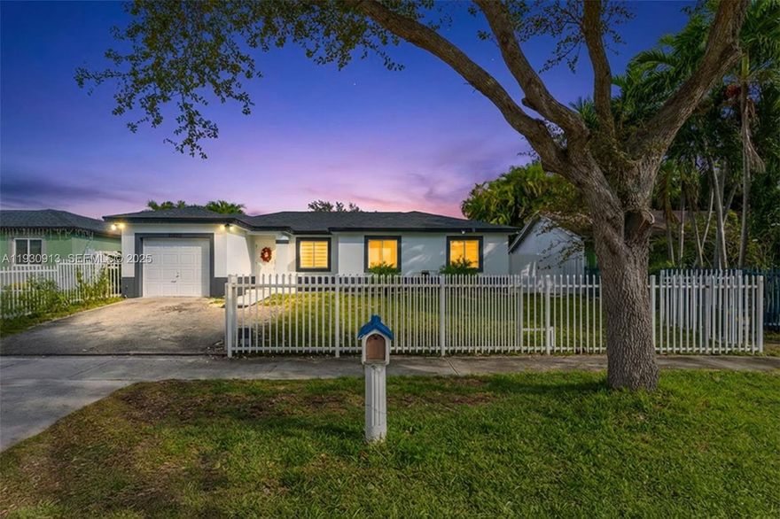 Beautifully remodeled 3/2B Home with high ceilings, modern lighting, and porcelain floors. Upgraded kitchen with quartz countertops and stainless steel appliances. Updated bathrooms with frameless glass showers. Impact windows/doors. Covered terrace perfect for hosting friends or relaxing in style. Washer and dryer included. No HOA. Great neighborhood. Easy access to major roads, shopping, dining, and schools. Just 1st month and one security deposit. Move-in ready!