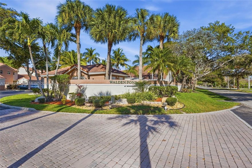 Woodmond country club gets you a great lifestyle. Best area in Tamarac with great schools! Don't look further! This beautifully remodeled lakefront villa with impact windows and doors, showcasing exquisite taste and thoughtful upgrades throughout could be yours soon. This spacious 2-bedroom, 2-bathroom home with a 1-car garage is located in the highly desirable and well-maintained Walden Pond community. Perfect for entertainment or relax in the back yard with refreshing lake views and golf course.

The home features vaulted ceilings that create an open and airy feel, along with a versatile additional room perfect for a home office, den, or flex space. The kitchen is equipped with stainless steel appliances, granite countertops, and ample cabinetry, making it ideal for both everyday living and entertaining.

Enjoy tile flooring throughout the main living areas and laminate flooring in the bedrooms, offering both style and easy maintenance. Step outside to a peaceful lakefront backyard that is perfect for entertaining guests or simply relaxing while enjoying the tranquil water views.

The association provides a convenient low-maintenance lifestyle. This all-ages community is ideally located close to shopping, dining, banking, and major roadways, making everyday living easy and convenient.

This move-in-ready villa combines comfort, style, and location—a fantastic opportunity you don’t want to miss!