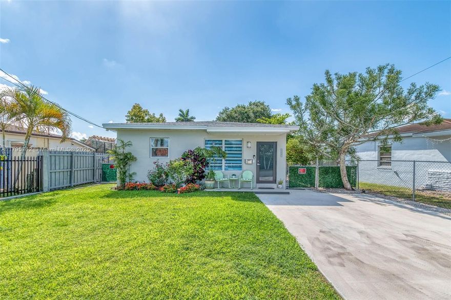 Updated, waterfront single family home in most desirable and centrally located Cenral Miami. This home is built as a
2 Bedroom 1 Bath with a 1 bedroom 1 bath efficiency with private, separate entrance.  Alternatively, property could be easily used as a 3 Bedroom 2 Bath home. Additions were made with Dade County permits. (please see attachments)
Updates include: September 2024 roof, Ceramic tile flooring, spacious, open kitchen with ample cabinetry, Impact front door, window treatments and much more.