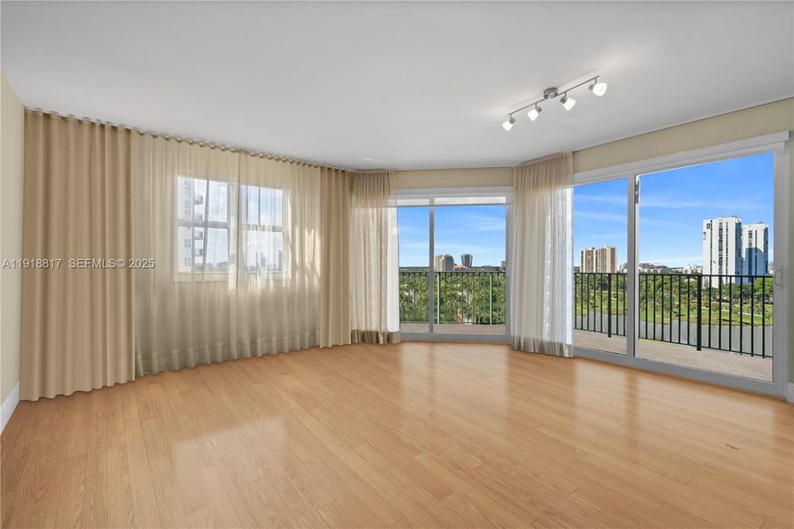 Step into this rarely available 2BD/2BA corner apartment at Turnberry Village—one of Aventura’s most desirable communities.  This unfurnished residence, located on a high 10th floor, offers panoramic views overlooking the Turnberry golf course right from your living room.
The building features resort-style amenities, including a fully equipped fitness center, sparkling pool, spa with sauna and jacuzzi, spinning studio, billiards room, kids’ playground, and a dedicated teen lounge. Rent includes cable and WiFi, plus an assigned parking space, 24-hour valet, and front desk service.
Located in the heart of Aventura, you’re just steps from Aventura Mall, top-rated A+ schools, dining, and the beautiful beaches. A perfect blend of comfort, convenience, and lifestyle.