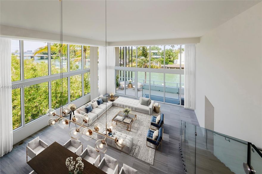 Unique, large, TRI-LEVEL corner unit with  3Bd/3.5 bth, loft and a garden. 3,479sqft area under A/C. Over 1,300 sqft marina level garden terrace.  Living areas are framed by double height, floor to ceiling glass on two sides, wrapping the unit in water and greenery views. Luxury features surround this spacious unit.  Stone and wood flooring, Boffi bathrooms and kitchen, Gaggenau appliances, Zucchetti fixtures and elegant Lualdi oversized doors. The ground floor garden terrace features a lawn, prep food station and jacuzzi. Luxury water taxi services available to residents who want to access the beach. Plenty of exclusive, elegant and convenient common areas. Owners will enjoy the Ritz-Carlton renowned services with a full time concierge and dedicated staff.  EASY TO SHOW.