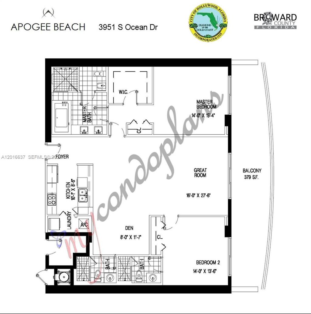 Photo of 3951 S Ocean Dr #1002, Hollywood, FL 33019 (MLS # A12016637)
