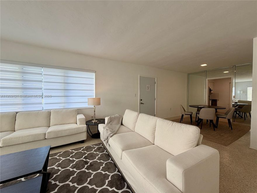 Beautifully furnished 2-bedroom, 2-bathroom apartment available for immediate move-in! Ideally situated just half
a mile from the beach and the world-renowned Bal Harbour Shops. The unit comes fully equipped with TV, bed,
sofa, vanity, and nightstands. Residents can enjoy outdoor spaces with a BBQ area, perfect for gatherings and
entertaining. Move-in ready and designed to offer the best of coastal living!