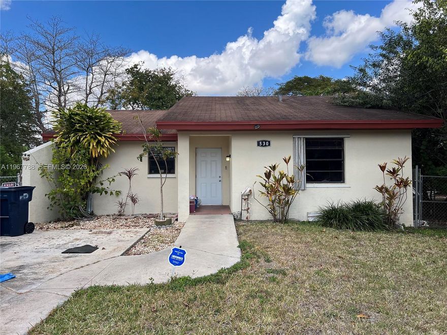 Great opportunity in Florida City! Property sits on a spacious double lot with strong potential for redevelopment, expansion, or investment hold. Located near major transportation corridors and ongoing growth in the South Miami-Dade market.

Buyer to verify zoning, lot split potential, and future use.
No assignable contracts. Proof of funds or pre-approval required with offers.
Contact listing agent with any questions.