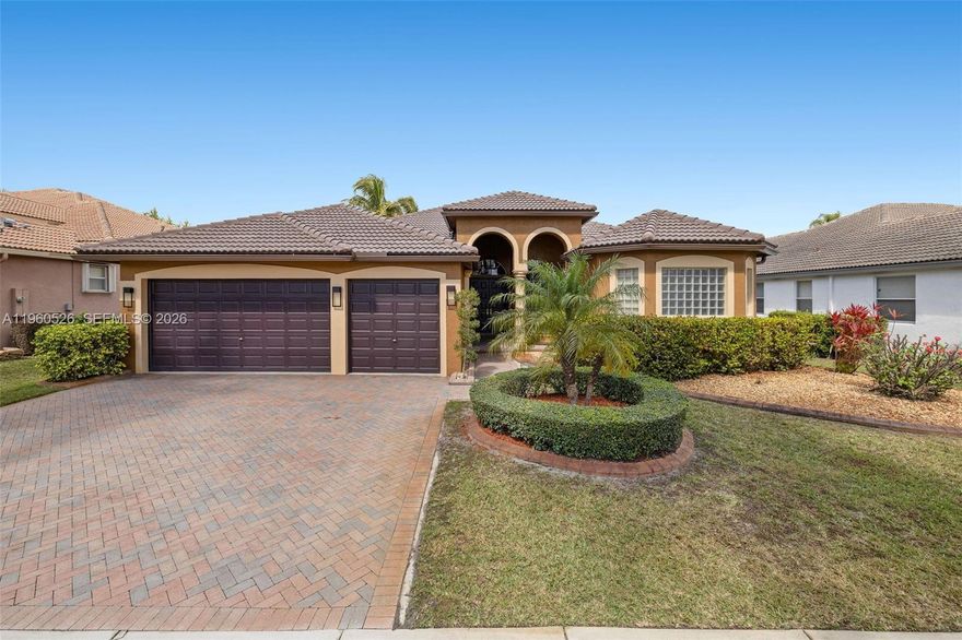 Great buy in Sunset Lakes. This property has a brand new Roof and gutters installed in February 2026. It is a four bedrooms + den completely Updated master bath and second bath,  Split bedrooms, High ceilings. Great community in Sunset Lakes, with clubhouse and gym within walking distance. Professional photos forthcoming.