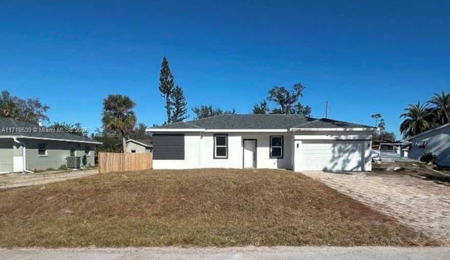 *NEW CONSTRUCTION*NO HOA*NO CDD* This beautiful new construction offers the perfect blend of modern luxury and coastal living, with 4 spacious bedrooms and 2 beautifully designed bathrooms, this home provides ample space for your family. The open floor plan seamlessly blends comfort and style, making it ideal for both entertaining and everyday living. The modern kitchen features brand-new, high quality appliances, making meal prepping a pleasure, while the attached 2-car garage offers ample storage space. Outside, the Paver driveway welcomes you home, the backyard has plenty of space to build a pool. Super durable luxury vinyl plank flooring throughout, quartz countertops, stainless steel appliances, shaker style cabinets, fully tiled shower and tub surrounds.