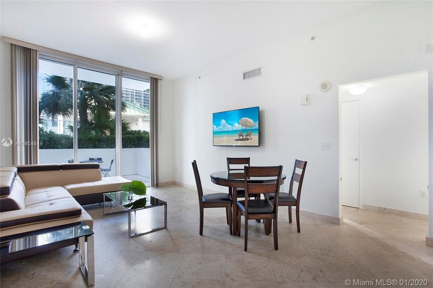 Spectacular Fully Furnished (as shown on images) CORNER unit with large private terrace on pool level. Beautiful 2 bedroom 2 bath in the heart of Brickell, in the highly sought-after Brickell On The River condo. Private balcony in master bedroom, and window + views from master bathroom. Split floor plan + large square footage! A-class amenities! Unit has high ceilings, granite floors and stainless steel appliances. Close to Metro Mover, Publix, Mary Brickell Village, Birckell City Center and popular restaurants and entertainment. Pets OK! Washer-dryer in unit!