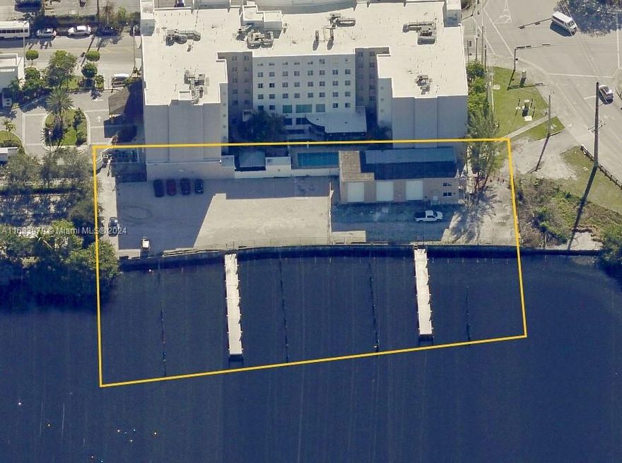 The Keyes Company is pleased to present the incredible opportunity to purchase this Lakefront property facing Palmer Lake near Miami International Airport.

The total land for this folio is 51,401 SF, from which 23,087 SF is dry land and 28,314 SF is riparian land. This property falls in the zoning for the Palmer Lake Metropolitan Urban Center District. The density to develop on this property is based on the total land area of 51,401 SF, which means potential for a mixed-use project.

The property also features a warehouse with 2,502 SF of building with three 10' by 14' roll-up doors each.