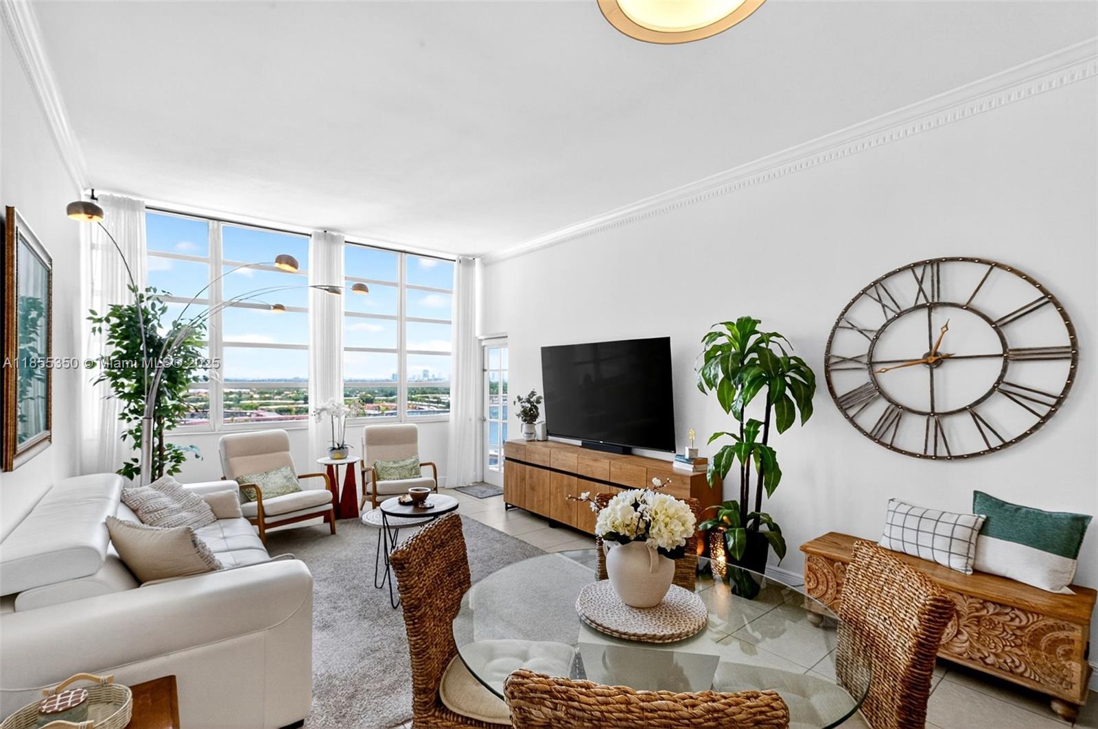 Perched on the 17th floor—just one level below the Penthouse—this stunning 1-bedroom, 2-bath unit offers soaring ceilings unique to this floor & sweeping water views from every room & balcony (view to the NW - Sunny Isles/Golden Beach). Enjoy a bright, open layout with a spacious kitchen, generous primary suite with 2 walk-in closet, & two full bathrooms. One parking space & private storage are included. The building features two pools, beauty salon, and on-site convenience store. 40 recertifications completed. Perfectly located near Aventura Mall, Gulfstream Park, & Sky Lake Mall, with easy access to I-95, both airports MIA/FLL, LA Fitness, & Publix. Experience the best of waterfront living in North Miami Beach-schedule your showing today!