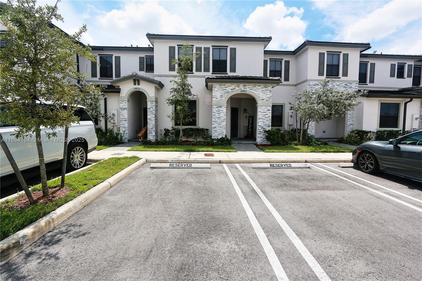 Stunning, recently renovated townhouse with only $92.00 association fee. The residence includes 3 bedrooms and 2.5 bathrooms, 2 parking assigned in front of the unit, plus visitor parking across from the property. EV fast charger, led lighting, porcelain floor adds a touch of charm 24”X48“ all throughout including stairs, showcasing the timeless beauty of the townhome. The kitchen has a quartz top backsplash, stainless sink, and top-of-the-line stainless steel appliances. Tankless water heater. All bedrooms have built-out walk-in closets and zebra blinds. Baths with custom frameless glass doors, New premium LG washer & dryer. private patio all fenced in making it an ideal space for entertaining. New shed and porcelain tiles imitation wood. Community includes a pool and child play area.