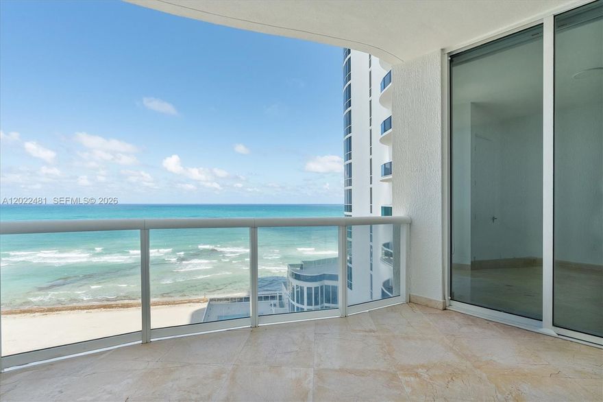 Stunning 3 bed / 3.5 bath direct ocean and Intracoastal residence with an east-to-west flow-through layout and 4 balconies to enjoy both sunrise and sunset. Professionally decorated, marble floors, split bedrooms, and an Italian kitchen with top-of-the-line appliances, wine cooler. Building offers resort-style amenities: state-of-the-art gym/spa, pool service, restaurant, business center, and concierge. Minutes to Bal Harbour Shops, Aventura Mall, and top dining.