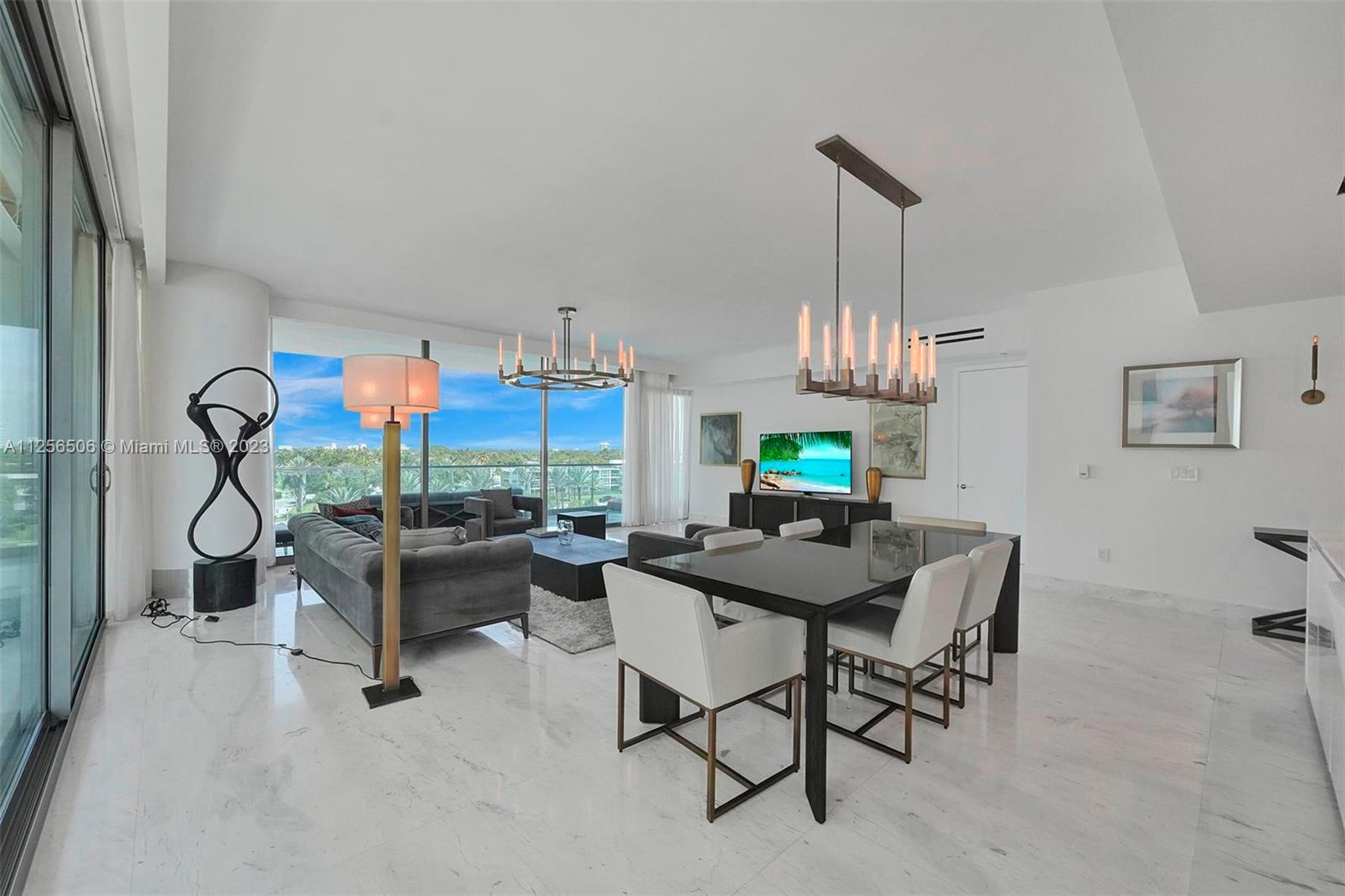 OCEANA IN BAL HARBOUR: gorgeous spacious 2/2 condo, 1,805 sqf. Beautiful intracoastal views from this corner unit with side views of the ocean. The unit features gourmet kitchen, wrap around balcony with great views, marble floors and spacious floor plan. Unit features great sized living room and two large bedrooms. Enjoy 5-Star Living at its best: 24-hour concierge, poolside restaurant, 2 tennis courts, business center, kids room, private cinema and the gardens by Jeff Koons. Oceana is situated on a 5.5 acre property and is only steps from Bal Harbour Shops. Unit comes with one storage space and valet parking.