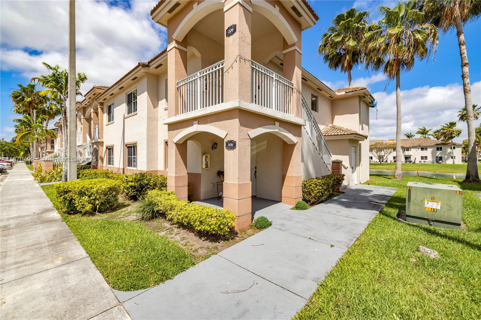 Beautiful 3-bedroom, 2-bath condo at Lake Waterfront, Venetia Gardens. Venetia Gardens has a gated entry and tot lot near the entrance. This unit is great for a starting family or investor. No rental restrictions. This unit is very spacious and has a walk-in closet in the master bedroom. Tiled flooring installed in all areas, hurricane impact windows, ring camera installed and brand new AC installed in 2021. Washer/Dryer inside the unit. Beautiful lake view from the second floor with one parking space included and guest parking in the community. Venetia Gardens has a beautiful community pool and is pet friendly. HOA monthly fee includes roof maintenance, landscaping, guard gate maintenance, tot lot, security & pool. Price is negotiable. CASH ONLY!!!!