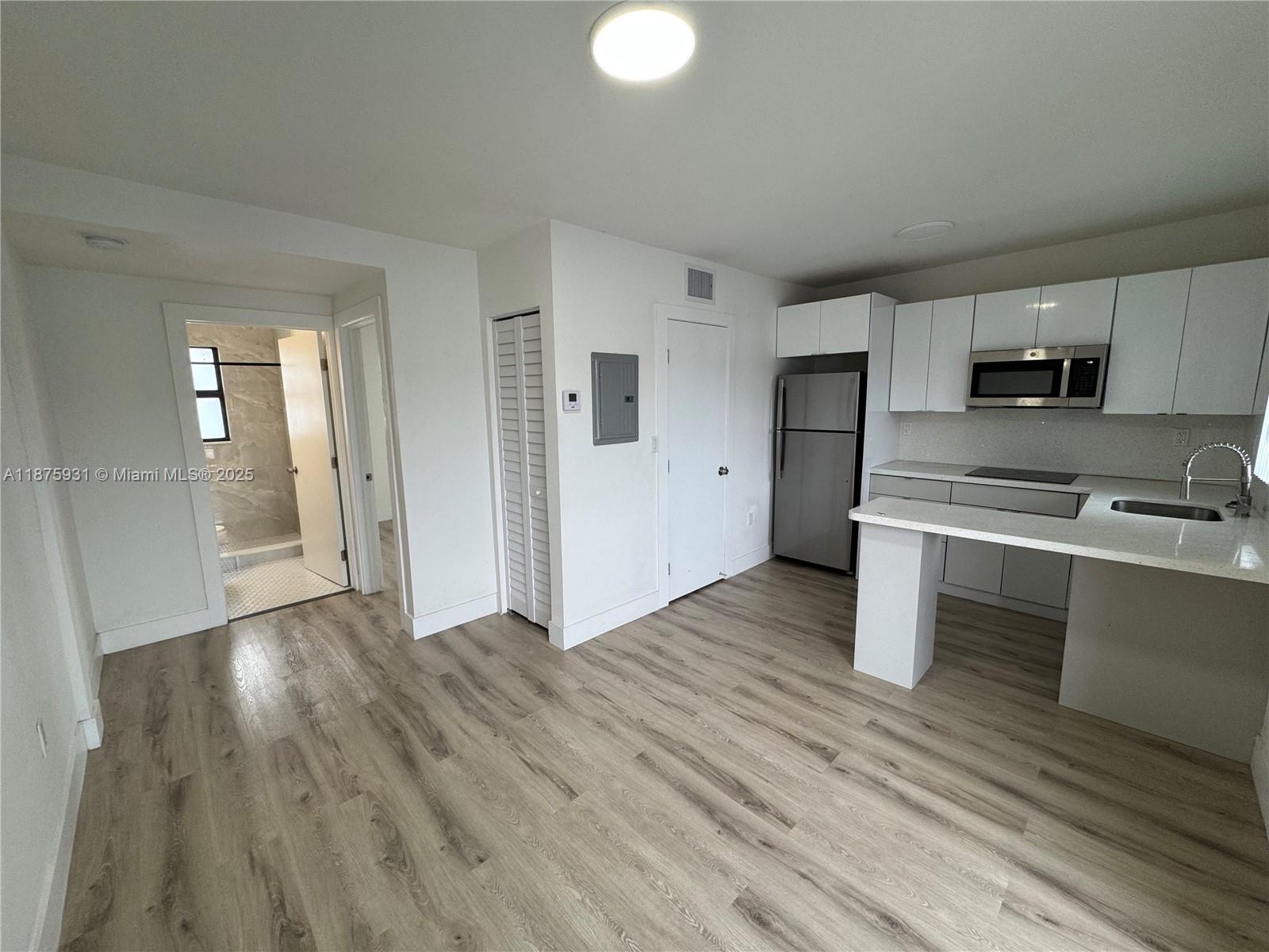 FAST APPROVAL! Recently renovated 1 bedroom/1 bathroom unit walking distance to Wynwood. The unit is located on the second floor. Unit has a refrigerator, washer and dryer, microwave, and cooktop. First months rent and one security deposit required to move in. Rent includes maintenance requests, trash, and fumigation. Electricity and water not included in rent. Tenants cannot have a criminal background and no previous evictions, no exceptions! Must be employed, have US ID or US Passport, and have proof of employment with an employment letter or paystubs. Tenant must provide 2 months worth of bank statements. Residential street parking only.