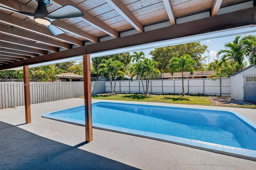 Completely remodeled pool home in a desirable Hollywood neighborhood! This beautifully updated residence features a brand-new ROOF and AC unit, hurricane-impact windows and doors, new flooring throughout, and fully renovated bathrooms. The modern kitchen has been completely redesigned with brand-new appliances, stylish cabinetry, and elegant finishes, creating a bright and functional space for everyday living. All three bedrooms feature modern ceiling fans for added comfort and style.
A spacious separate laundry room with window offers washer and dryer hookups and convenient access from both the kitchen and the patio. This versatile space can also be used as a home gym, office, or additional storage area.
Step outside to your private backyard retreat featuring a large, updated swimming pool and a spacious covered patio with ceiling fans, perfect for relaxing, outdoor dining, or entertaining year-round.
Located on a quiet residential street with convenient access to major highways including the Florida Turnpike and the 441 corridor, and just minutes from local schools, parks, shopping, dining, and the Seminole Hard Rock Hotel & Casino. A move-in-ready home offering the perfect combination of comfort, modern upgrades, and location.