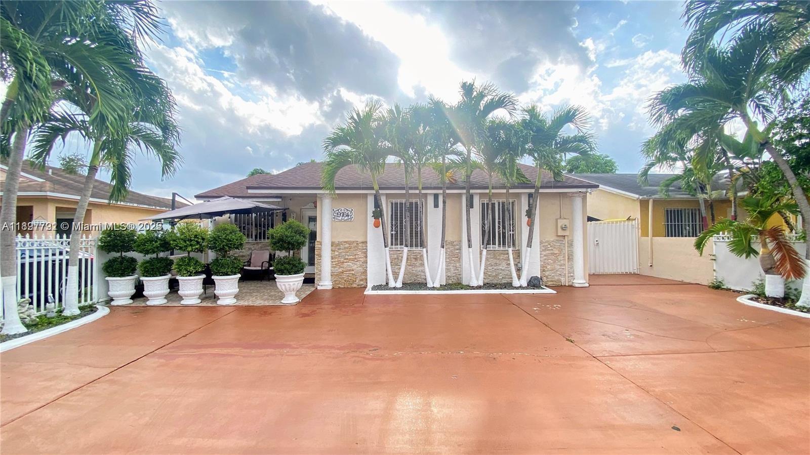 Welcome home to this beautiful and move-in ready one-story residence in the desirable community of Lakes of Acadia! This charming 3-bedroom, 2-bath home offers spacious living with tile floors throughout, a bright family room, and a large fenced concrete patio perfect for outdoor gatherings. Enjoy plenty of parking for up to 5 cars and a low HOA fee of only $33/month. Conveniently located near schools, shopping, dining, and major highways including the Turnpike. Ideal as a first home or a smart investment opportunity, you can move right in or remodel to unlock even greater potential. You’ll fall in love at first sight!