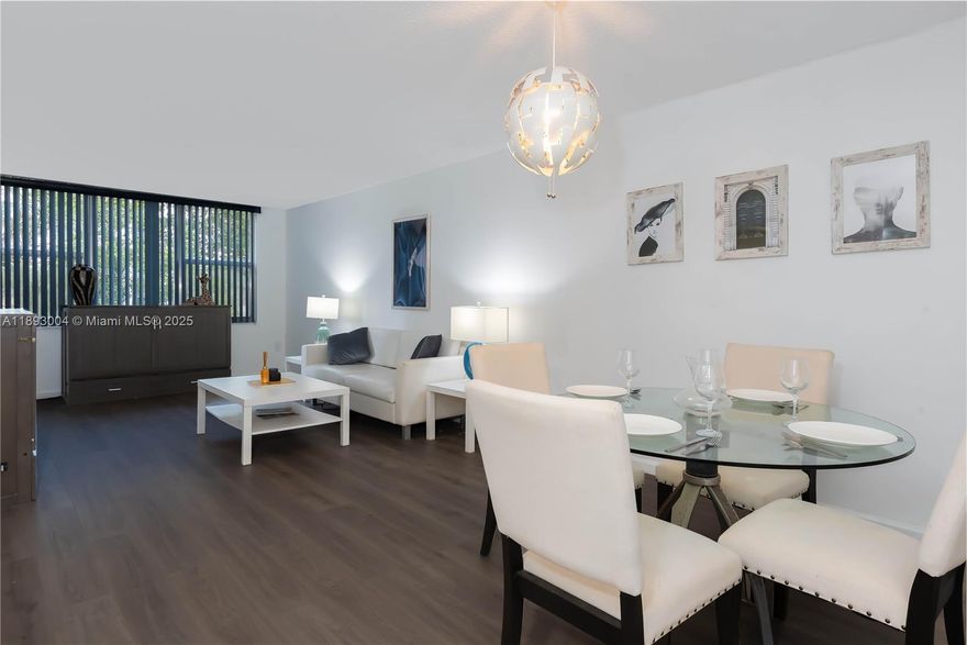 Welcome to this spacious one-bedroom, one-and-a-half-bathroom residence located in the desirable Greynolds Park Condo Club. The unit has been recently upgraded to faux wood flooring throughout.
The building is currently undergoing significant improvements, including restoration of balconies, installation of high-impact windows, and replacement of elevator mechanical wiring—ensuring long-term value and enhanced safety. Enjoy a variety of great amenities, including secured electronic entry, a swimming pool, exercise rooms. Strategically located in North Miami Beach near Biscayne Boulevard, Aventura Mall, the beach, and more.  Prefer not to drive? Simply walk next door to Greynolds Park where you can enjoy cafés, dining options, and local shops—all set within a serene natural environment.